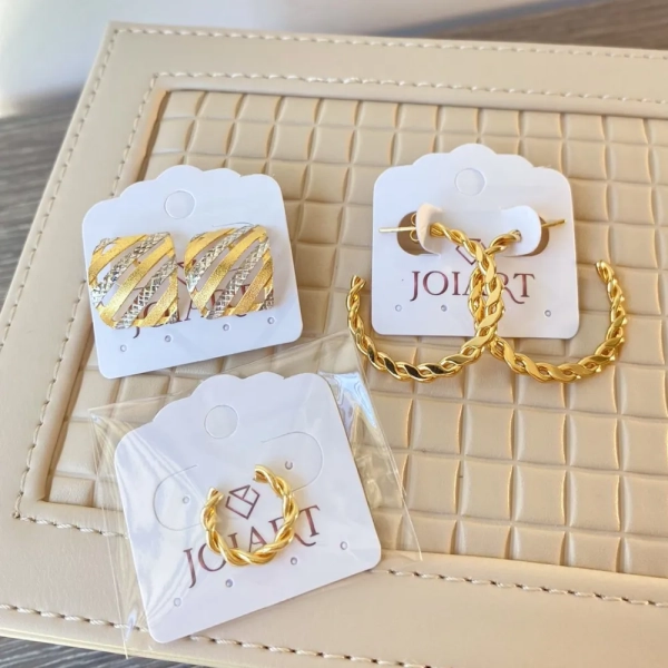 Kit Revenda Bege com 26 peças- Banhadas a ouro 18k - Imagem 4